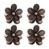 4Pcs Hair Pins Camellia Flower Shape Mini Gripper Side Bang Small Hair Claw Commuting Dating Dinner