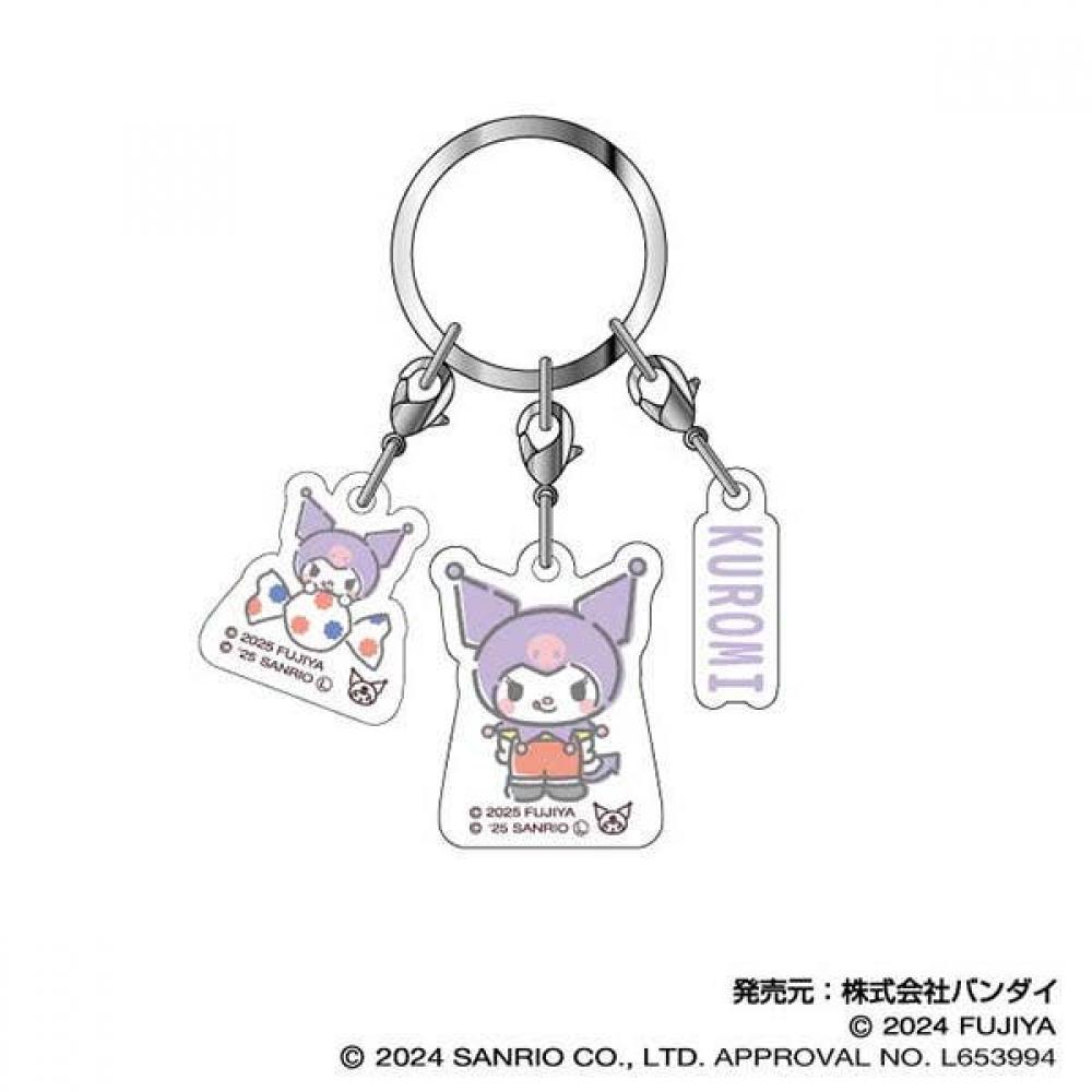 Sanrio Peko X Sanrio Characters  Acrylic Keychain 06 Kuromi