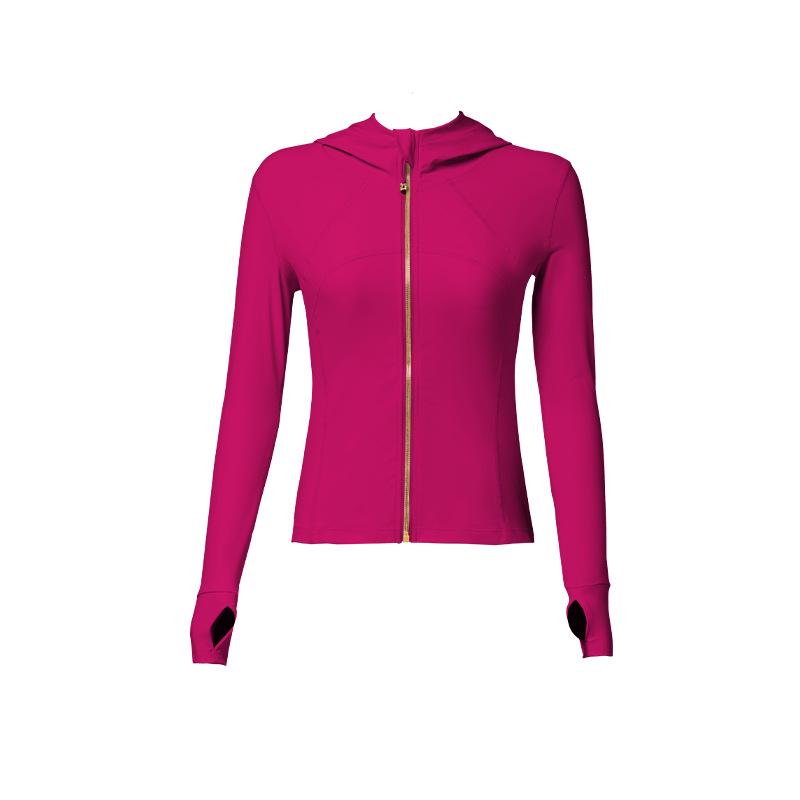 Women s Slimming Hooded Yoga Jacket – Autumn/Winter 2025 Sports Cardigan L (110-125 lbs)