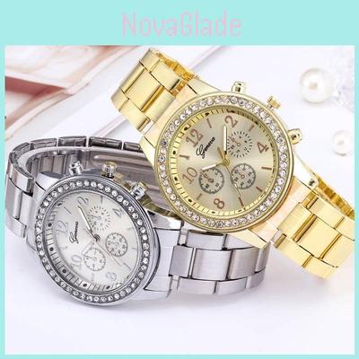 Stylish Men's Geneva Watch With Faux Chronograph Calendar And Alloy Strap Multiple Colors