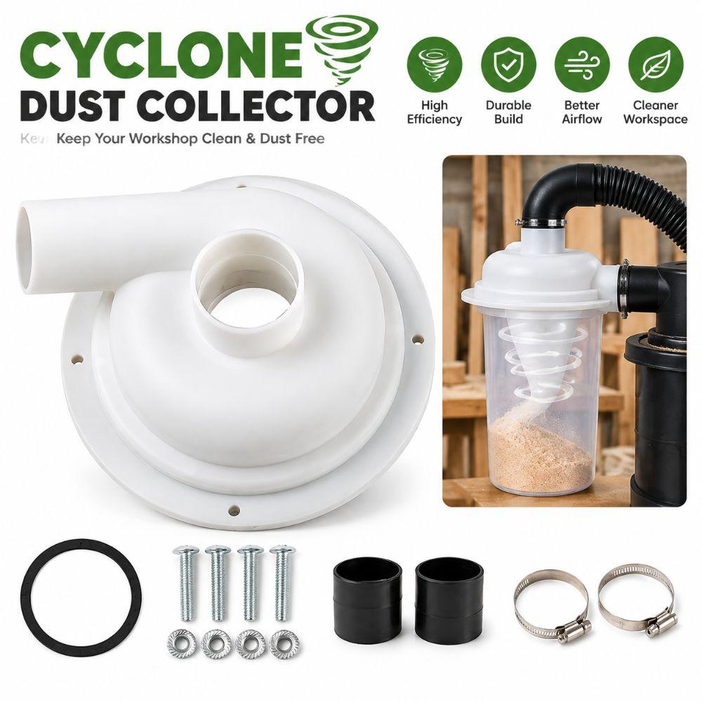 Dust Extraction Cyclones Separator Cover Reusable Cyclone Dust Filter Vacuum Attachment