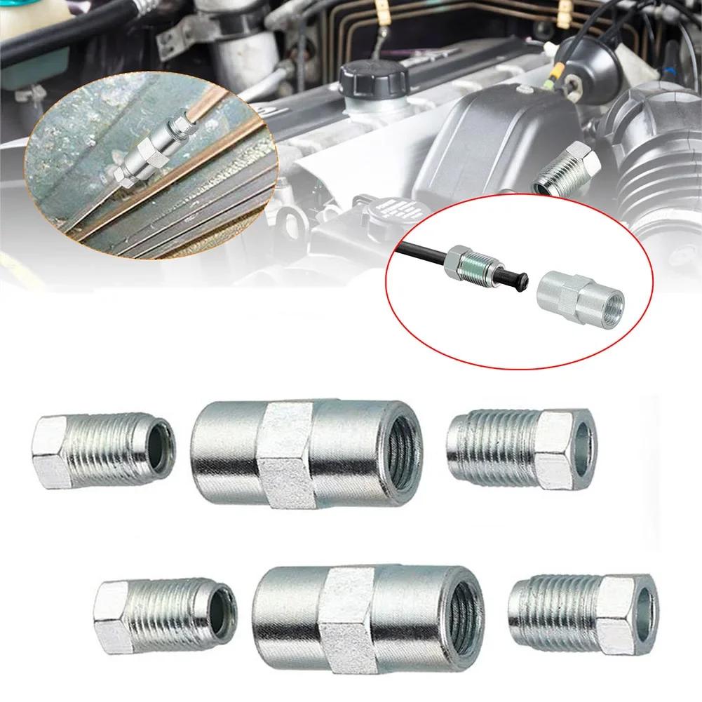 Brake Cable Connector Kit Brake Pipe 2 Qty 2 Way Female Connector With 4 M10 10mm Male Nuts For Inverted Bell Mouth 3/16 " Pipe