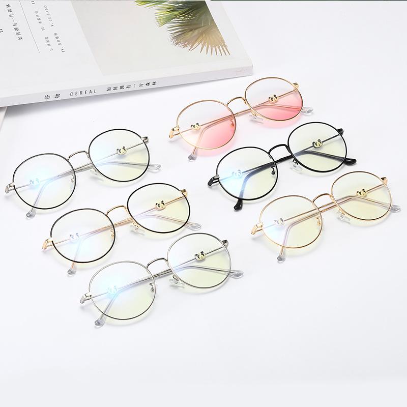 Myopia Glasses Metal Frame Reading Glasses Cute Girl Cartoon Decor Eyeglasses Light Luxury Style Glasses for Women