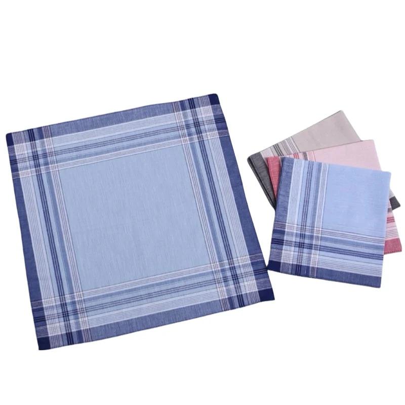 6 sztuk stylów 40x40 cm Czysta bawełna Męska chusteczka w kratę Kieszonka na pot Seria w jasnych kolorach Chusteczka Świetne prezenty