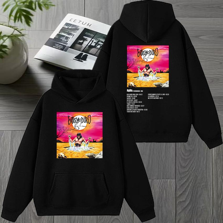 Music group Extremoduro Agila Album Tour 2026 printed streetwear Unisex vintage hip hop punk Hoodie Men women Fleece Sweatshirt