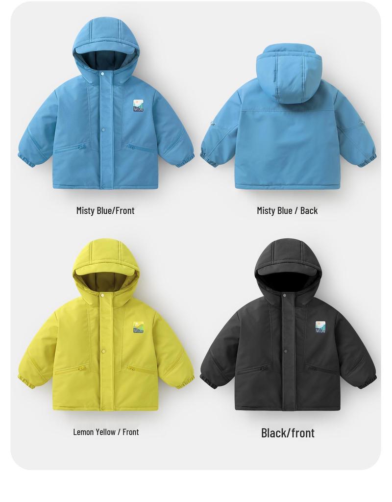 European Boys' Warm Waterproof Cotton Jacket - Winter 2025 Collection for Toddlers & Children
