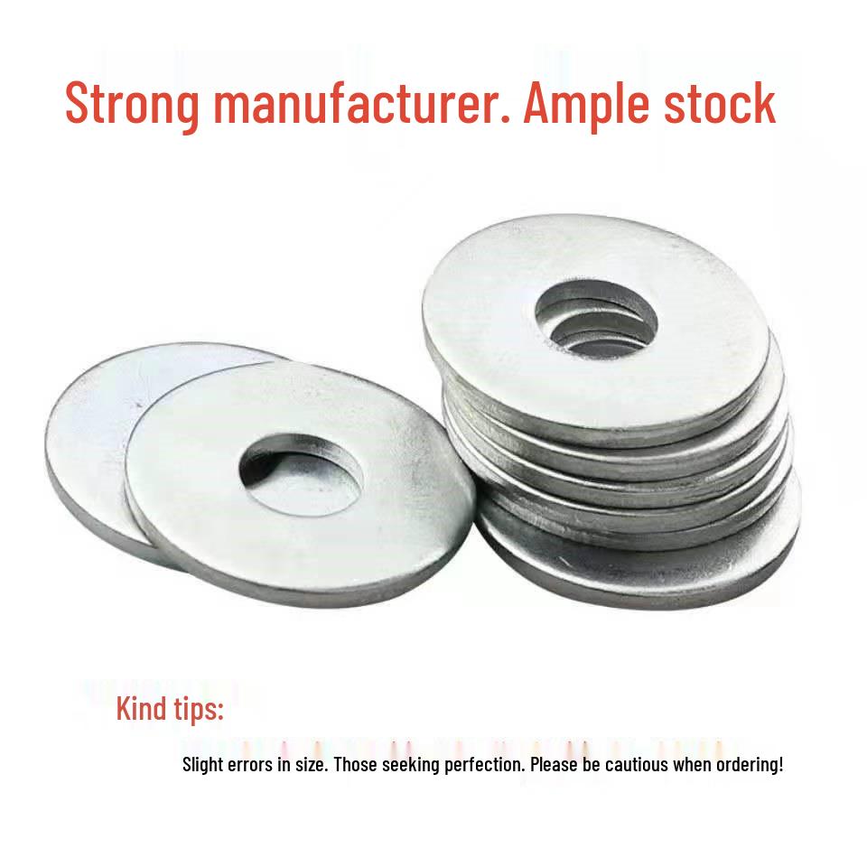 GB96 Zinc-Plated Iron Flat Washer 4.8 Grade, Oversized and Thickened with Hole