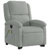 Vidaxl Lift-Up Massage Chair, Electric, Reclining, Light Gray