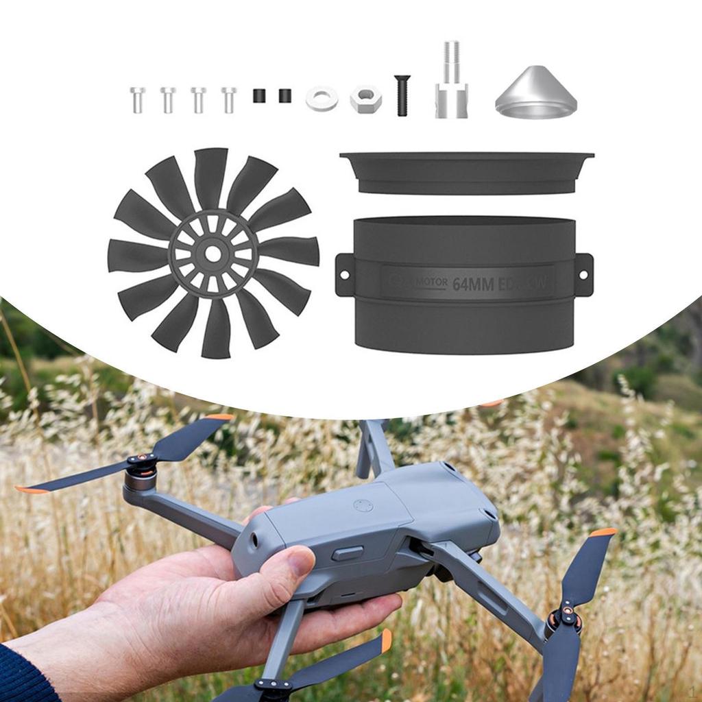 64mm Ducted Fan and Brushless Motor Kit Parts, DIY Modified Remote Control Edf Jet for RC
