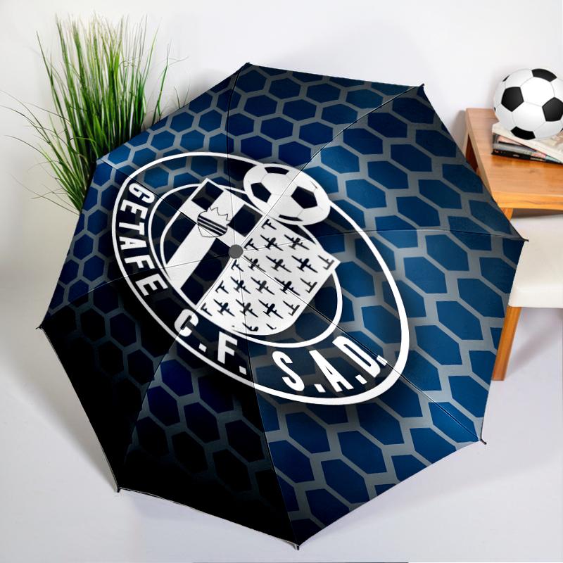 Getafe Football Crest Automatic Folding Umbrella - 8-Rib Travel Umbrella with Auto Open/Close & Portable, Gift for Christmas, Birthdays