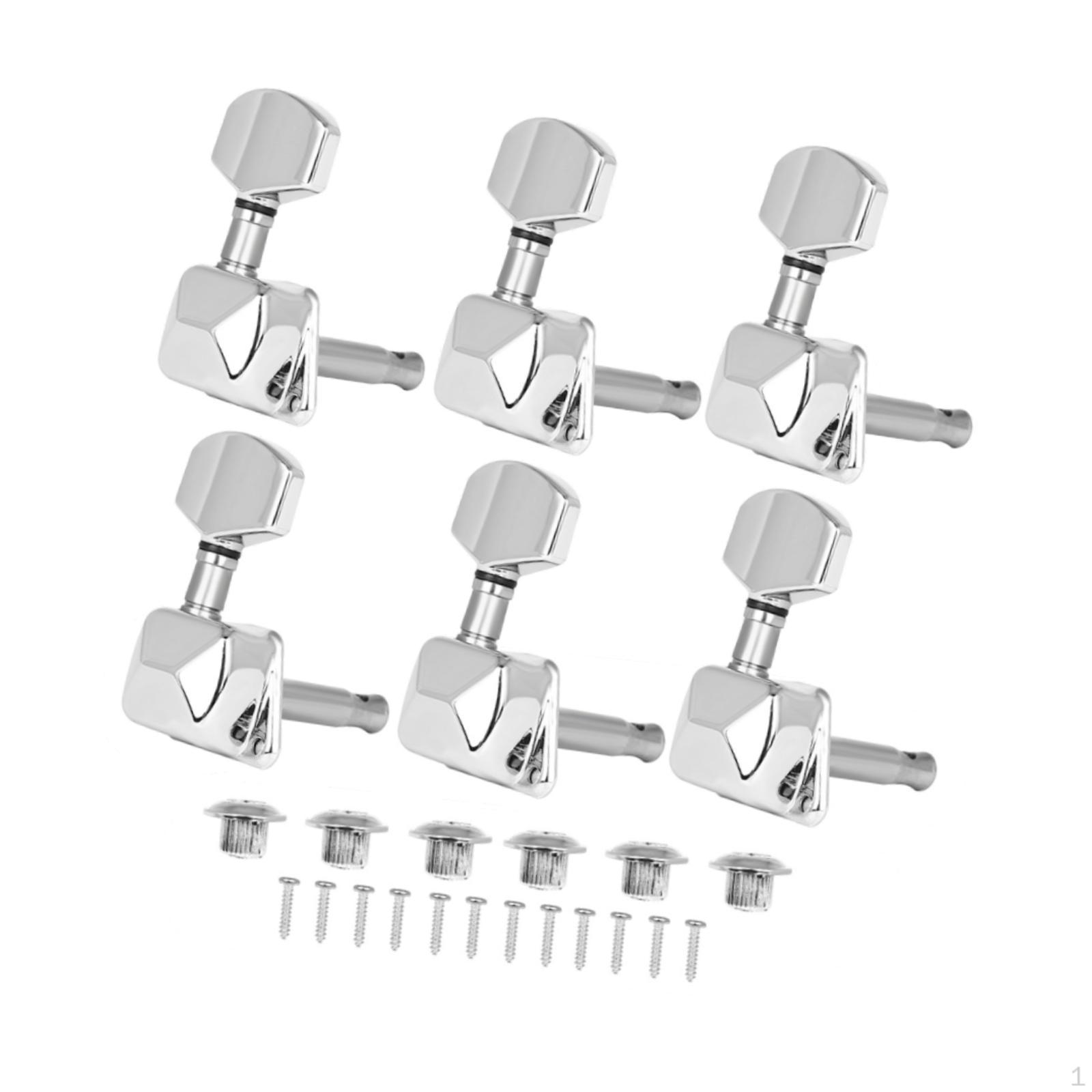 

6x 3L3R Enclosed Locking Tuners Replacements Electric Guitar Tuning Pegs for Folk
