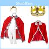 New 80cm White Polka Dot Cape For Halloween King Costume