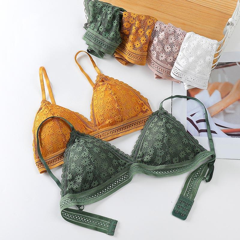 Ladies Underwired Bra Lace Beauty Back Suit Underwear