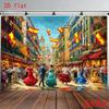 2D Spanish Flamenco Festival Themed Photo Booth Backdrop