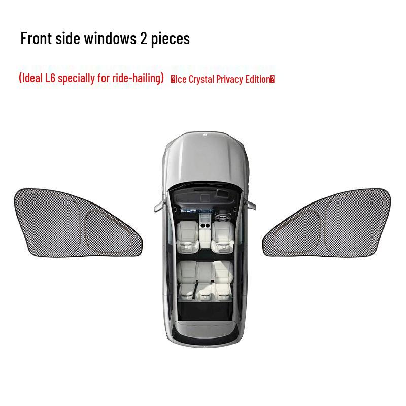 Ideal L6 Car Window Sunshade - Ice Crystal Design for Heat Insulation & Privacy