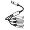 Multi USB Hub Extensions 4 Port Type C Hub USB Splitter Fast Data Transmission Phone Charger Adapter For Laptop Computer Macbook
