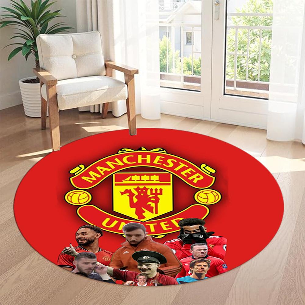 Barcelona Round Office Rug Perfect for Entryway Dining Room Dormitory Study room Antislip Round Carpet Anime Office Decor Spiritual Gift