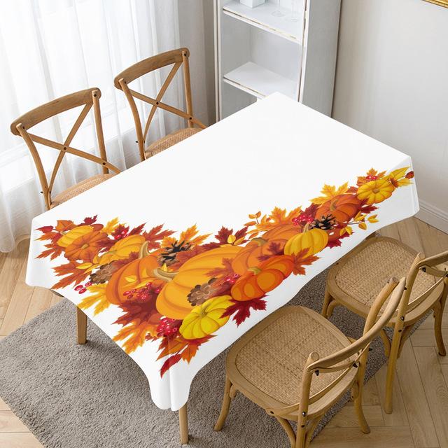 

Скатертина на День подяки. Цифровий друк. Гарбузовий елемент. Скатертина. Креативна накладка на День подяки. Рушник. Скатертина, що не обростає. 90x140cm35x55inch