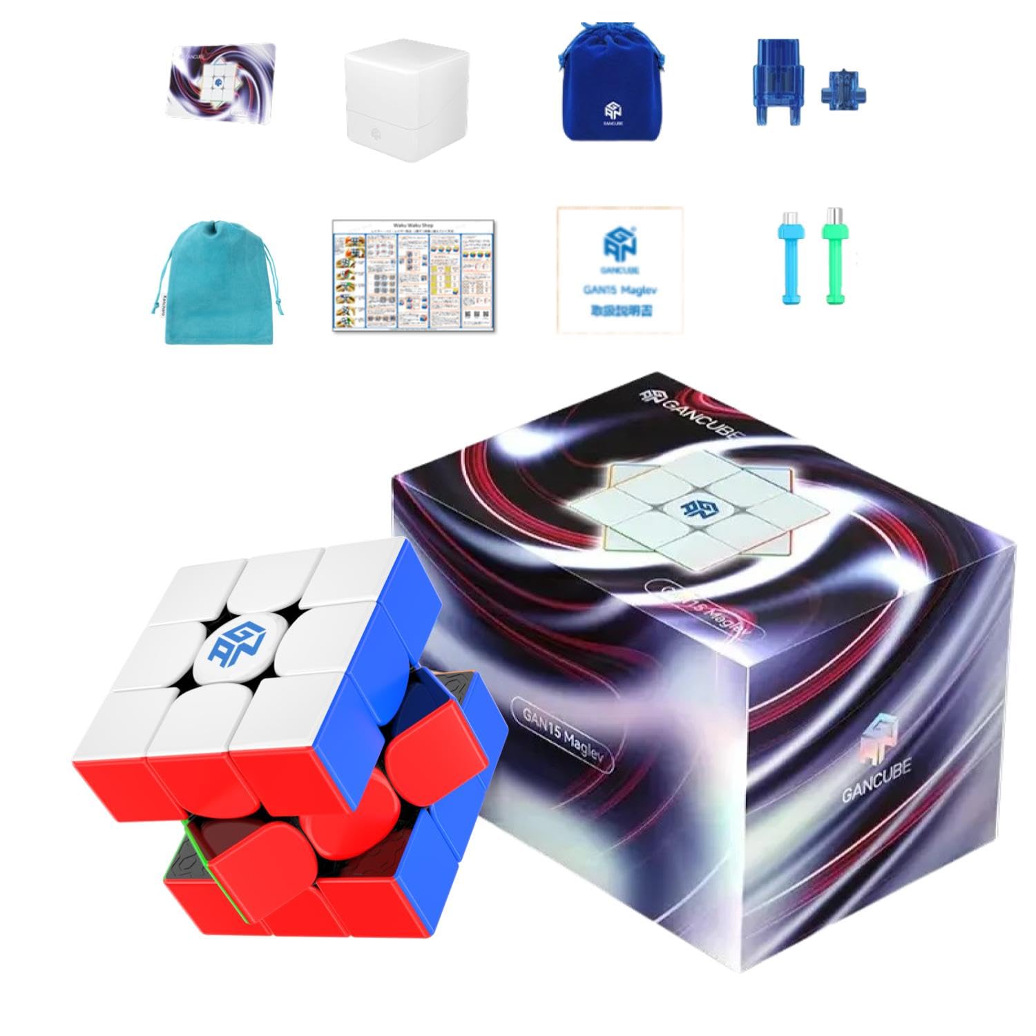 

GAN 15 Maglev product manual 3x3 cube Japanese strategy guide pouch included genuine 3x3 cube for competitions NewBlack [Japanese & & / product]