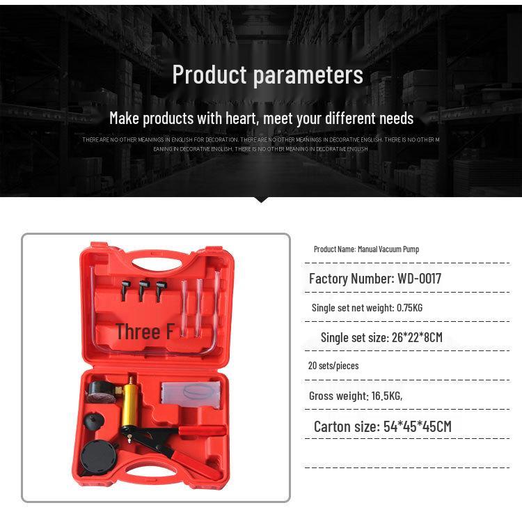 Manual Oil Suction and Brake Fluid Change Vacuum Pump Tool
