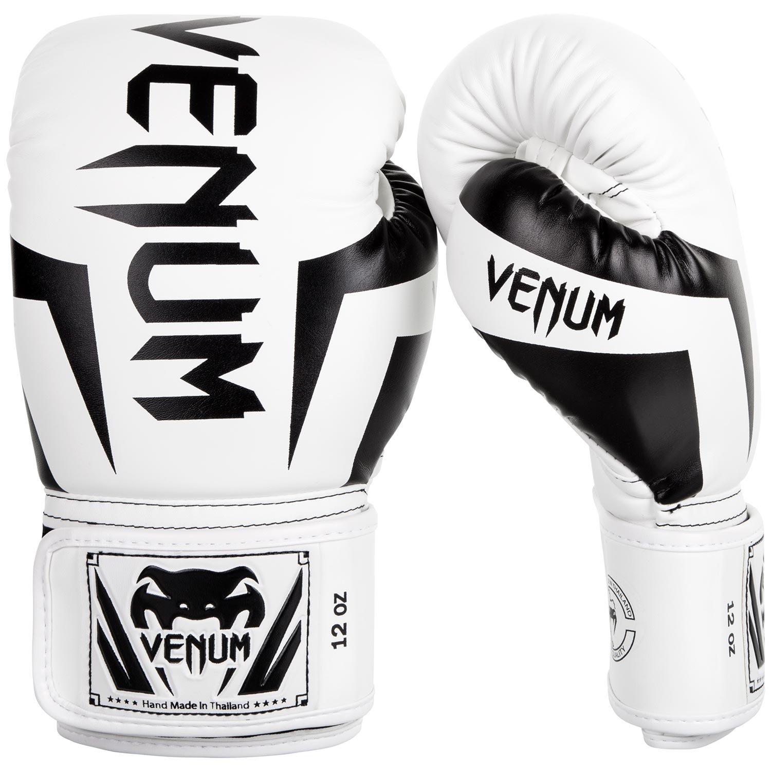

Перчатки боксерские Venum Elite 8 унций белые/черные чёрный
