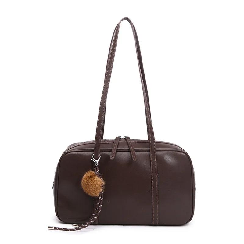 Hochwertige Luxus-Tote-Bag im Vintage-Stil aus Rindsleder für Damen 2026 - Großes Fassungsvermögen, Elegante Umhängetasche für Pendler