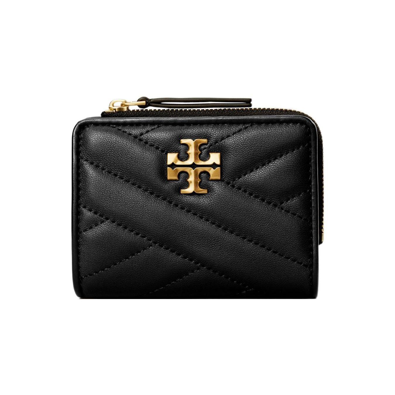

Tory Burch Solid Color Zipper Leather Wallet Women wallet Black 153121-001 Basic Set (Bag+Dust Bag)