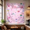 Custom Name Pink Pig Tapestry Wall Hanging for Bedroom, Living Room & Dorm Decor, Modern Home Wall Art