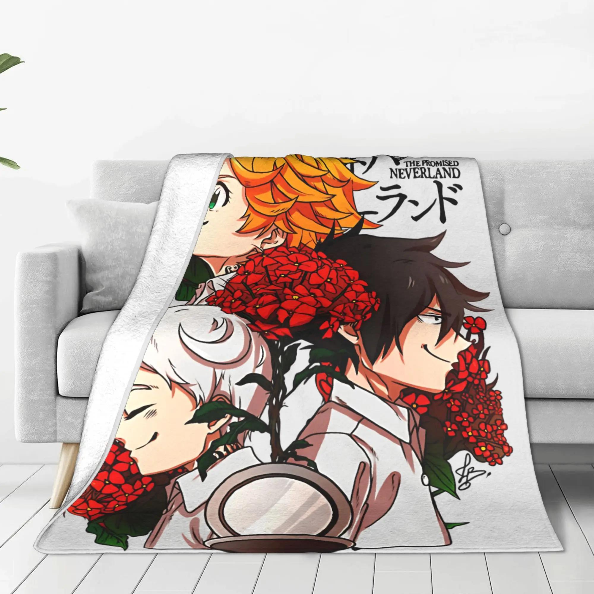 

The Promised Neverland Flannel Blanket Warm Soft Throw Living Room Fashion Bedspread Sofa Bed Cover 40x50in
