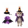 And Dog Halloween Cape and Hat Costume Set for Pet Holiday Party and Photo Props