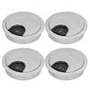 4 Set Desk Cable Wire Grommet PC Computer Desk Cord Grommet Cable Hole Cover Organizers53 Brushed