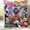 Anime D-Dragon Ball Game Cartoon Flannel Blanket,Ultra Soft Warm Plush Throw for Home Bedroom Bed Sofa Cover Office Camping
