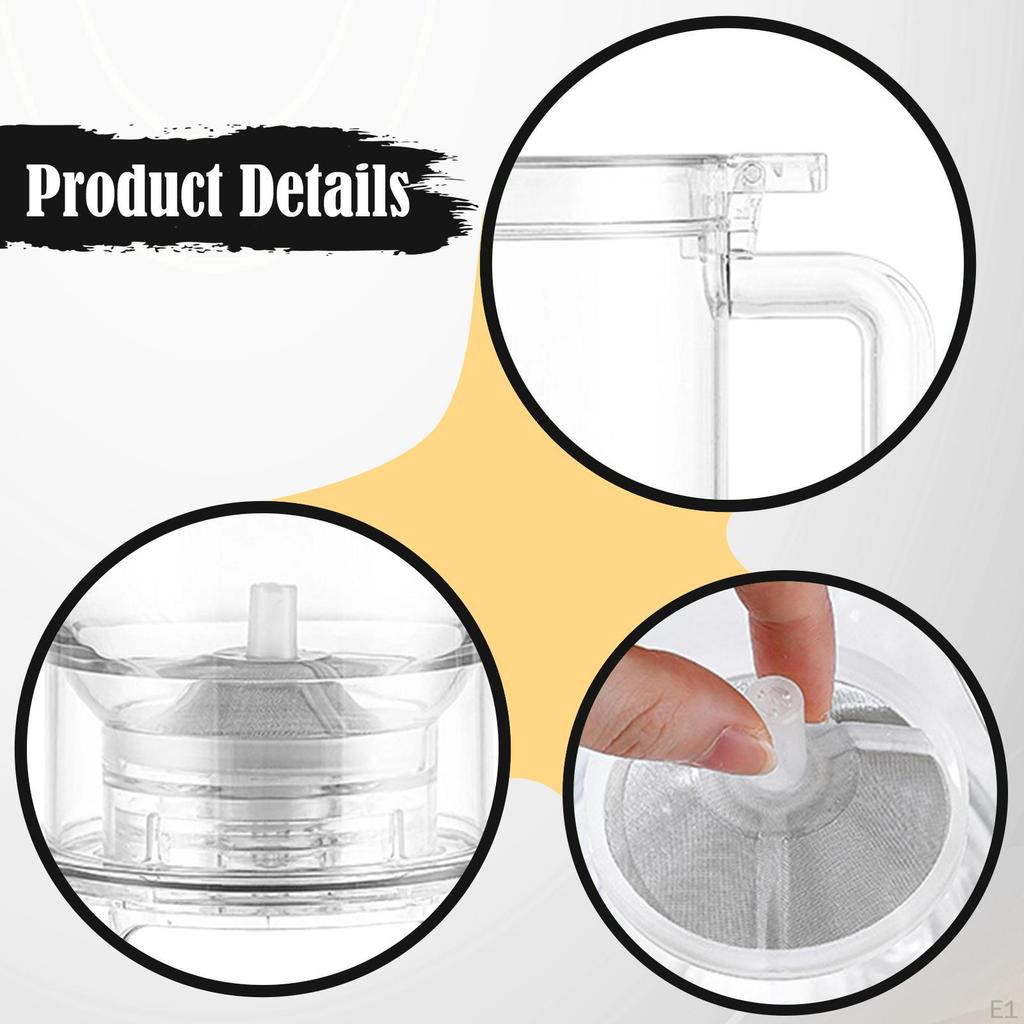 Dökme Yaprak Çay Demleme Potu Demlik Filtreli Demleme Su Isıtıcısı Demleyici Şeffaf Yapım Aracı Süzgeç Çaydanlık