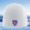 Football Club Emblem White Flame Blue Men Women Unisex Knitted Hat Beanie Pullover Cap Winter Thermal Warm Christmas Outdoor Cyc