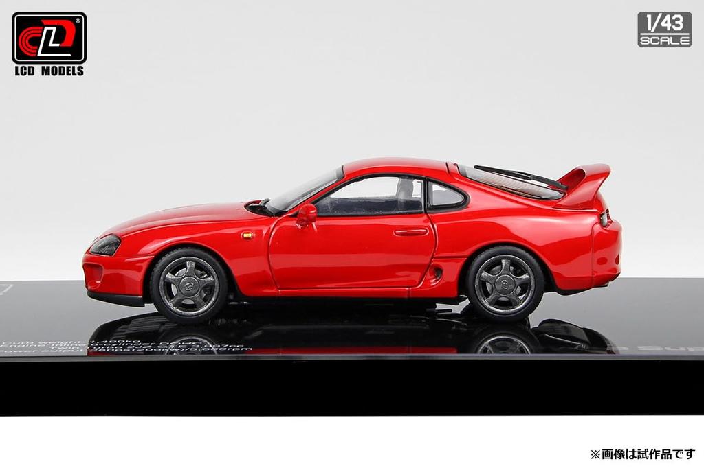 Model LCD Skala Toyota Supra A80 Czerwony Model Wykończony LCD43009RE 1/43