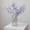 Artificial Sweet Pea Flower Branch Lifelike Fake Flowers Flocked Stem Fabric for DIY Home Bouquet Supplies Wedding Decoration