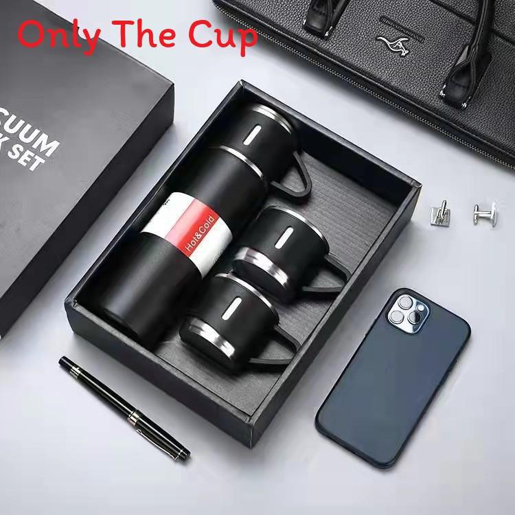 Vacuum Stainless Steel Insulated Cup Set With Three Lids For Home Office And Gift Giving