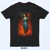Witch Lighting Cigarette With Flames Occult Unholy Funny T-Shirt