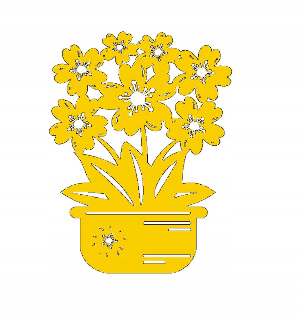 1. Flowerpot pendant, flowers, openwork decoration, COLORS