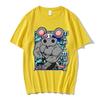 Men's Comic T-shirt 100% Cotton T-shirt Muki Demon Slayer Uzui Tengen Muki Gym Pattern Short-sleeved Top