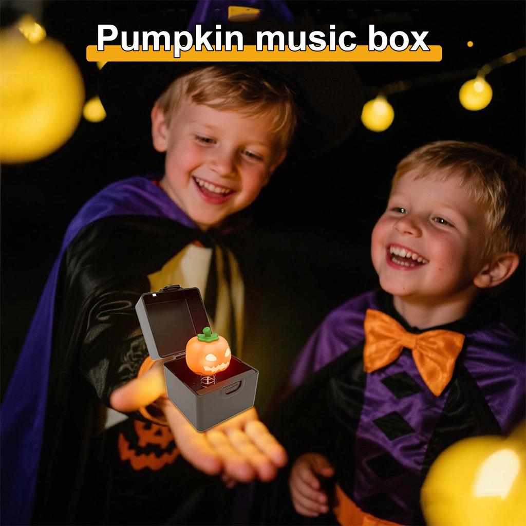 Halloween Spooky Music Box Spooky Halloween Pumpkin Decorations With LED Holiday Party Supplies For School Doorways Desktop