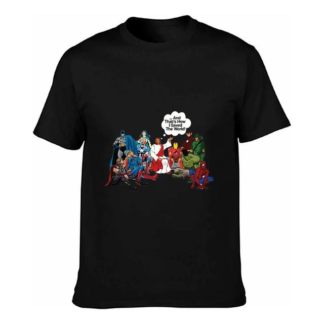 Camiseta De Superheroes: Jesús Y Asi Salve El Mundo S
