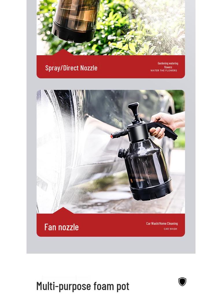 Großer Kapazität Schwarz Transparent Schaumsprüher mit Messbecher für Autowäsche