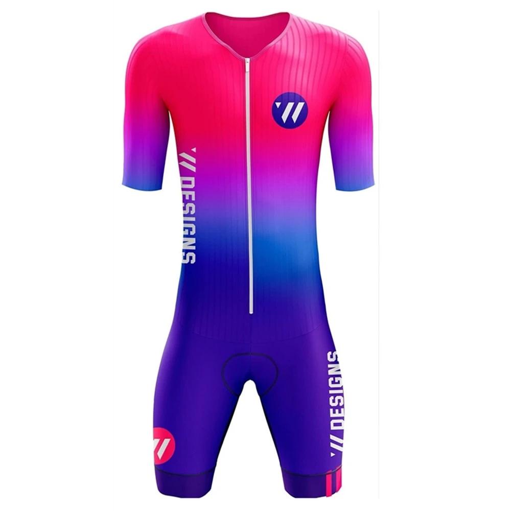 Pánský triatlonový skinsuit Pro Team Závodní Cyklistický Tenký s Vložkou Rychleschnoucí Plavecké Tights Běžecký Speedsuit Letní Prodyšný Cyklistický Oblek Set 2026