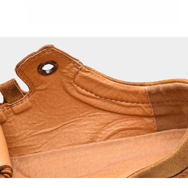 Men's Handmade Casual Leather Shoes Outdoor Low-top Sneakers