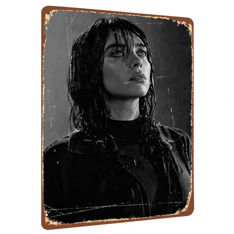 

Custom Black and White Portrait Metal Wall Art Modern Home Decor Unique Iron Painting 20x30cm（7.8x11.8inch）
