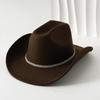 Men's and women's European and American style cowboy hat square rhinestone gem accessories hat retro jazz felt hat