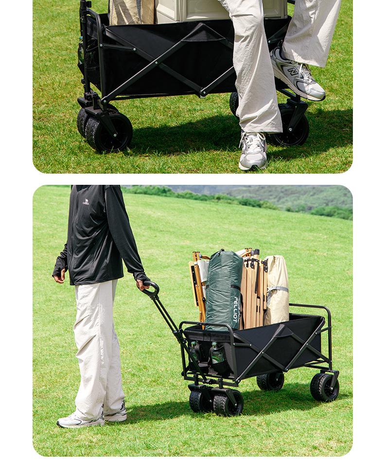 Portable Foldable Outdoor Camping and Shopping Cart with Large Capacity