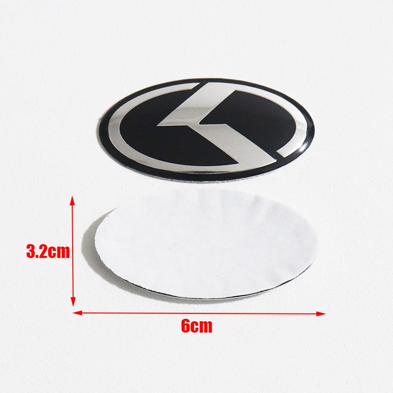 1Pc 3D Aluminium Car Steering Wheel Center Emblem Badge Sticker Decal for K2 K3 K5 KX5 GT Forte Rio Optima Sorento Accessories