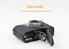 CLC handmade camera case/cover for Fuji x-half/Fuji x-half, genuine leather with a leather top and metal base plate (Matte Blue)